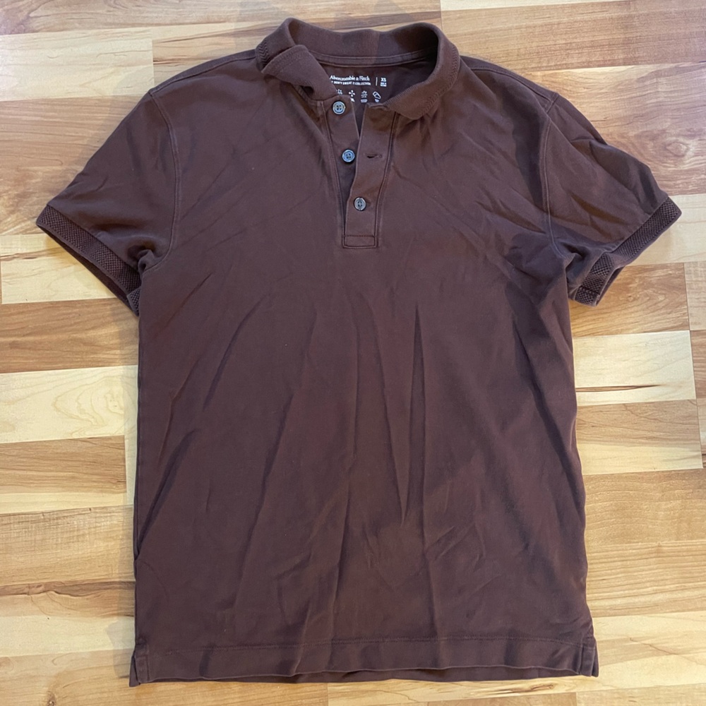 Abercrombie & Fitch Dark Brown Polo Shirt